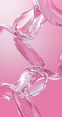 Pink liquid swirls, abstract background, beauty product ad