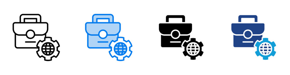 Business icon set multiple style collection