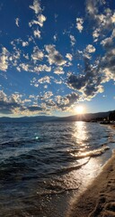 Fototapeta premium Chrono-Shoreline A Sunset Augmented