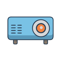 Fototapeta premium Compact Portable Projector Icon for Travel