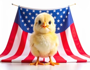 A cute cartoon chick. Adorable fowl drawing comical baby bird animated chicken young poultry springtime theme.