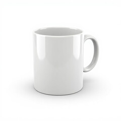 Classic white ceramic coffee mug isolated on white background
