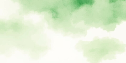 Abstract watercolor sky background with fluffy white clouds