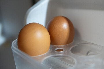 eggs in a plastic container