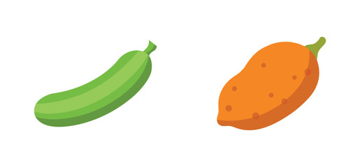 zucchini and sweet potato food illustration