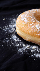 Close up of a kampong traditional powder doughnut