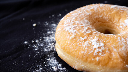 Close up of a kampong traditional powder doughnut