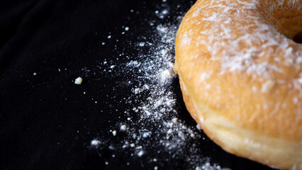 Close up of a kampong traditional powder doughnut
