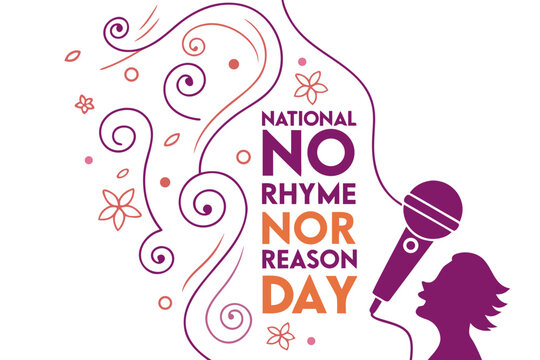 NATIONAL NO RHYME NOR REASON DAY vector illustration
