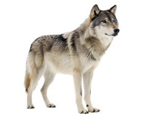  wolf isolated on white background