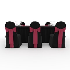 3d render Banquet Table and Chair design element Furniture