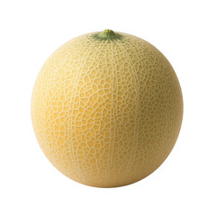 A whole honeydew melon on black background a delicious summer fruit