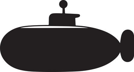 Obraz premium Silhouette Style Vector Submarine Logo Design Icon – Minimal Underwater Vehicle Symbol for Marine, Nautical, Adventure, and Exploration Branding, Monochrome Submersible Graphic Design
