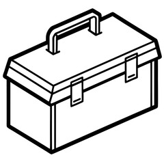 Minimalist Toolbox Line Illustration