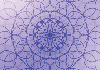 Blue mandala gradient art flower background