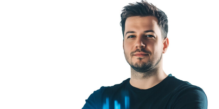 BMI Chart Displayed on Futuristic Holographic Screen on Transparent Background