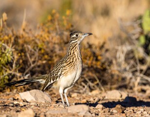 Greater Roadrunner Bird in Natural Desert Habitat &ndash; Photorealistic Wildlife Photography