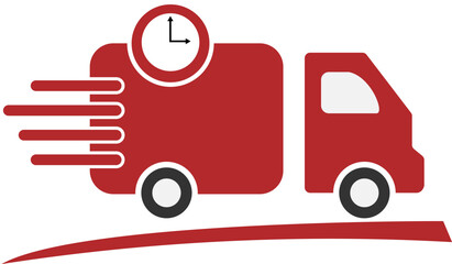 Quick Delivery Truck - Logistics Delivery And Transport Flat