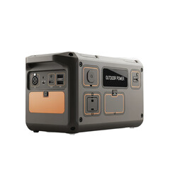 Fototapeta premium High-Capacity Portable Power Station for Outdoor Power, Camping, and Emergency Backup