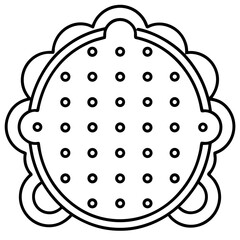 Pegboard Storage System Vector Sketch