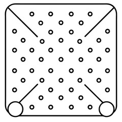 Pegboard Storage System Vector Sketch