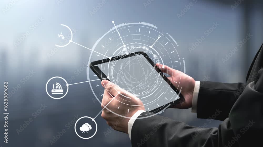 Poster communication network enables digital connectivity. a strong communication network supports data tra
