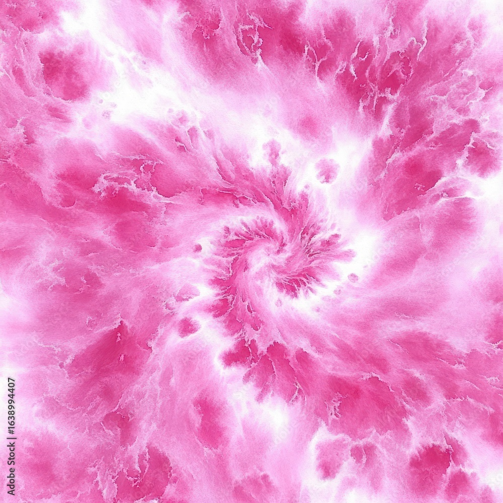 Poster abstract pink and white swirling cloud formation creating a dynamic spiral pattern with soft, textur