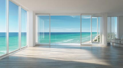 Fototapeta premium A room with a view of the ocean