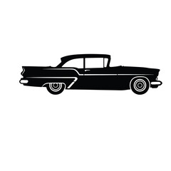 old car silhouette vector logo isolated