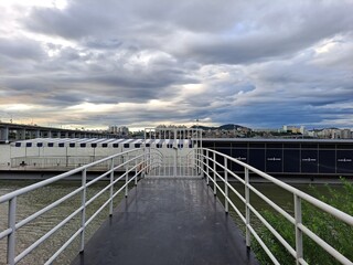 Fototapeta premium Marina view on the Han Riverside Park in Seoul, South Korea