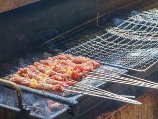 Fragrant charcoal grilled skewers
