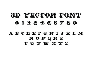 Classic 3D Vector Font - Serif, Bold, and Elegant Typography