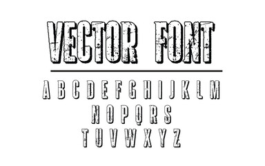 Grunge Vector Font - Distressed, Textured, and Urban Typography