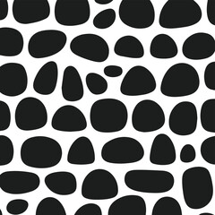 Silhouette Style Vector Common Stone Pattern Design – Minimal Geometric Rock Texture for Architecture, Interior, Flooring, and Wall Background, Monochrome Abstract Stonework Graphic for Print, Web, an