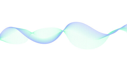 A smooth, wavy blue and violet ribbon on a white background. A simple digital illustration of a fluid blue line.