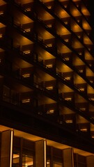 glass building in night