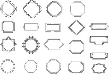 Assorted Art Deco and Geometric Frames