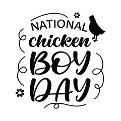 NATIONAL CHICKEN BOY DAY vector illustration