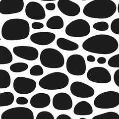 Silhouette Style Vector Common Stone Pattern Design – Minimal Geometric Rock Texture for Architecture, Interior, Flooring, and Wall Background, Monochrome Abstract Stonework Graphic for Print, Web, an