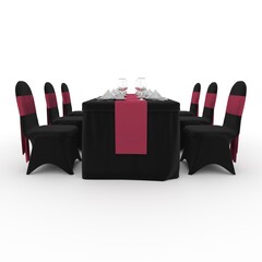 3d render Banquet Table and Chair design element Furniture