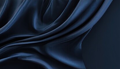 Obraz premium Deep indigo silk drapes in elegant folds (1)