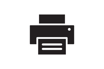 Printer icon with paper sheet silhouette