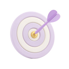 Precision Aim Dart Hitting Center Achieving Goal Conceptual Isolated Achievement Target Purple