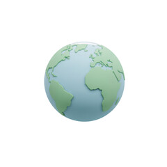 Fototapeta premium Stylized globe illustration symbolizing global connectivity and environmental awareness against