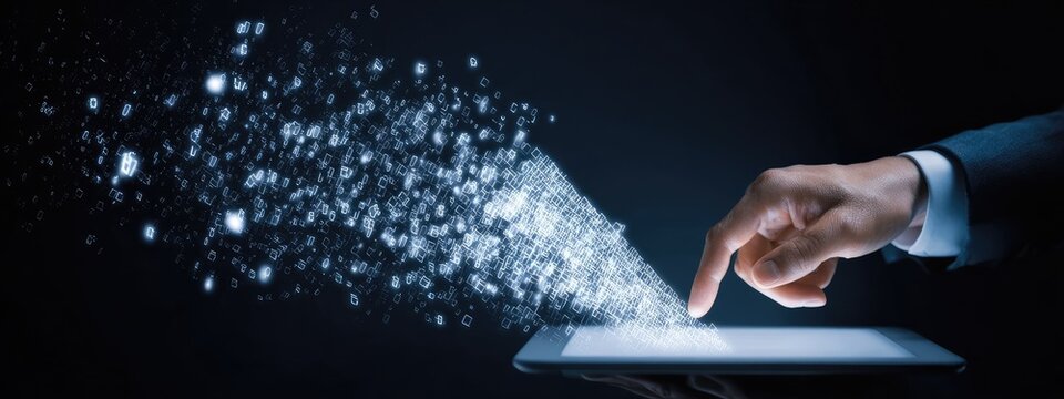 Digital data streams from a tablet