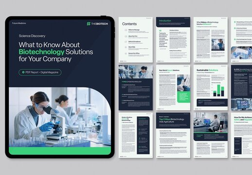 Biotech Ebook & Digital Magazine Template