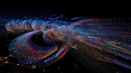 A very large array of lights