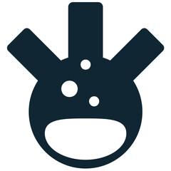 Flask icon vector for chemistry, experiments, and scientific liquids. Useful for illustrating laboratory work, research, and educational content.