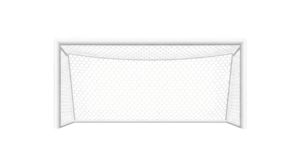 A goalpost with net shimmering light