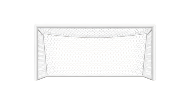A goalpost with net shimmering light